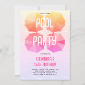 Roze zwembad verjaardagsfeest paraplu's Cool Sweet Kaart (Voorkant)