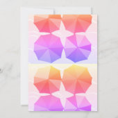 Roze Zwembad Verjaardagsfeestparasols Cool Sweet 1 Kaart (Achterkant)