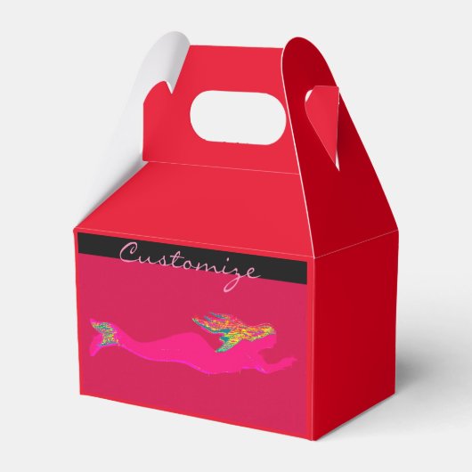 roze zwemblair rood bedankdoosjes (Voorkant Zijde)