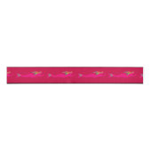 roze zwemblazen rood grosgrain lint (Voorkant)