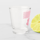 Roze zwemblazen shot glas (Links)
