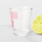 Roze zwemblazen shot glas (Rechts)