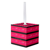 roze zwemblazen zwart decoratie (Achter hoekig)