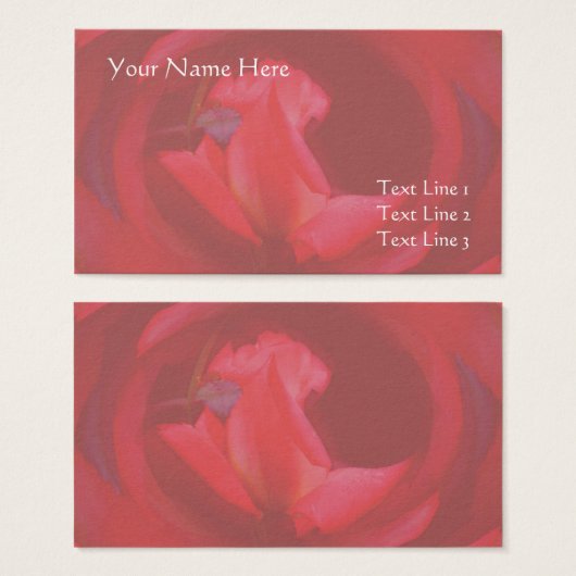 Roze zwembriem Visitekaartje (Voorkant /achterkant)