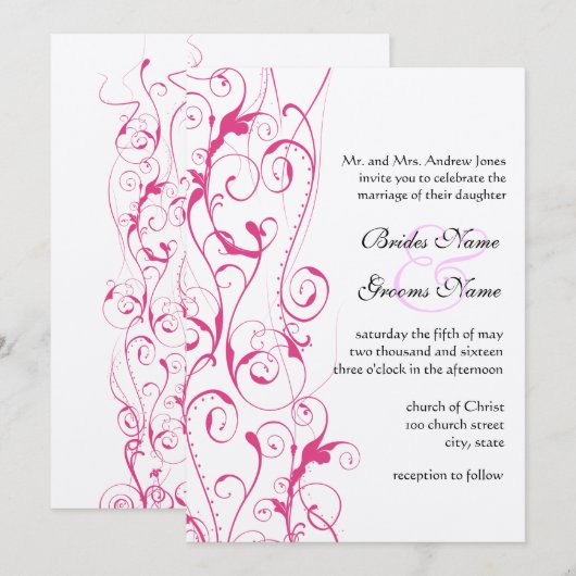 Roze zwembroeken Weddenschappen Kaart (Voorkant / Achterkant)