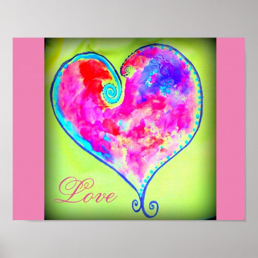 roze zwendelliefde poster (Voorkant)
