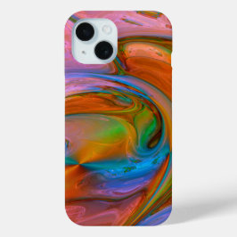 Roze zwenken Abstract iPhone 15 Case