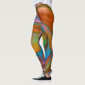 Roze zwenken Abstract Leggings (Links)