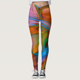 Roze zwenken Abstract Leggings