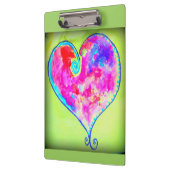 roze zwenkhart klembord (Links)