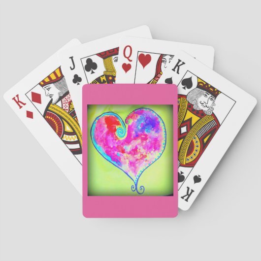 roze zwenkhart pokerkaarten (Achterkant)