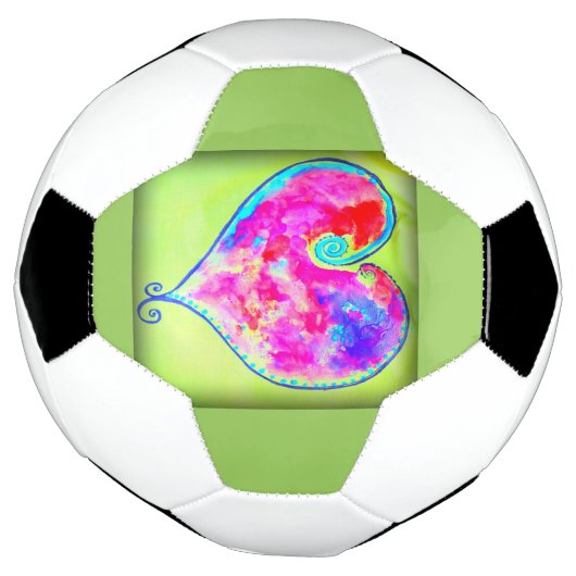 roze zwenkhart voetbal (Gedraaid)