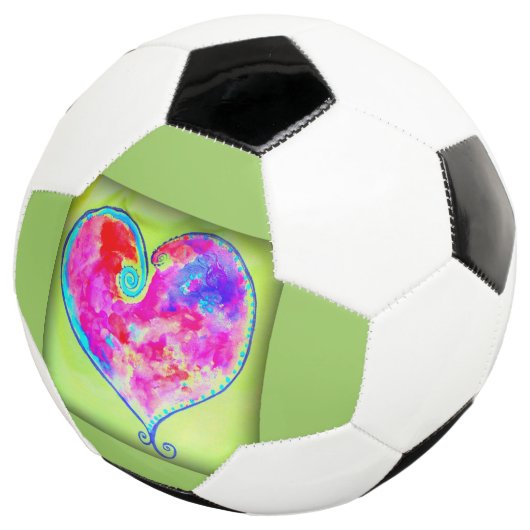 roze zwenkhart voetbal (Drie kwart)