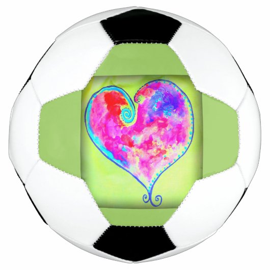 roze zwenkhart voetbal (Voorkant)