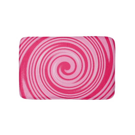 Roze zwenkpatroon badmat (Voorkant)