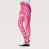 Roze zwenkpatroon leggings (Links)