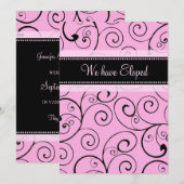 Roze zwenkplanken voor de uitreiking van de elopem aankondiging (Voorkant / Achterkant)