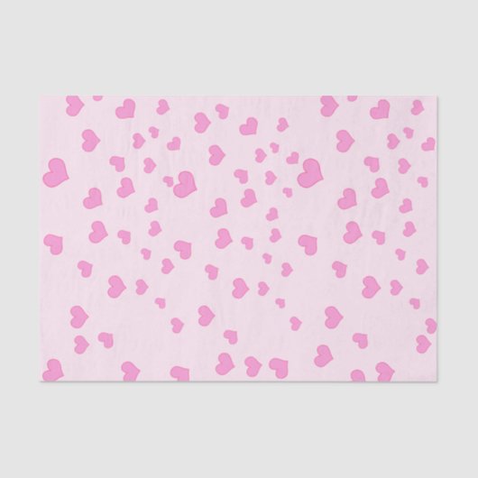 Roze zwevende harten tissuepapier (Voorkant)