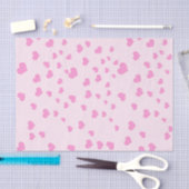 Roze zwevende harten tissuepapier (Craft)