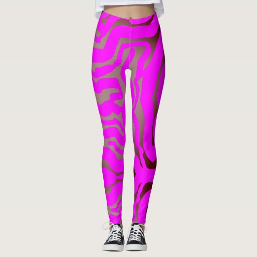 Roze zwijn leggings (Voorkant)