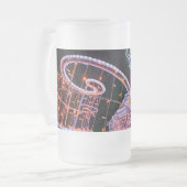 Roze zwijn matglas bierpul (Voorkant links)