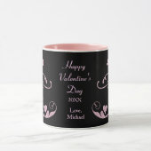 Roze Zwirl Glitter Valentijnsdag Mok (Midden)