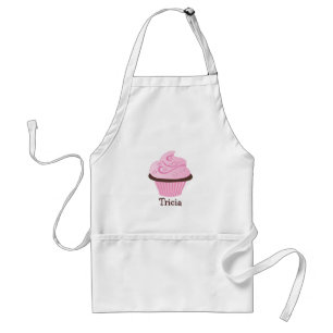 Roze zwirl Sprinkle Cupcake Standaard Schort