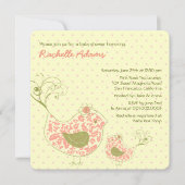 Roze Zwirly Mam & Baby Baby shower Uitnodiging (Voorkant)