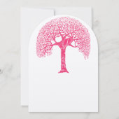 Roze Zwirly Rustic Tree Love Bird Wedland Weddensc Kaart (Achterkant)