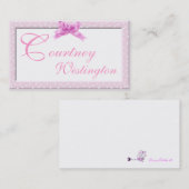 Roze Zwitserse telefooncel Contactkaartje (Voorkant / Achterkant)