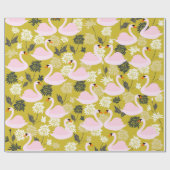 Roze zwoegpapier cadeaupapier (Vlak)