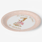 Roze zwoerd 1ste verjaardag Bord papier (Gekanteld)