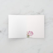 Rozeachtige bloemen Sympathie Kaart (Binnen)
