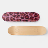 rozeachtige cheetah print persoonlijk skateboard (Horizontaal)