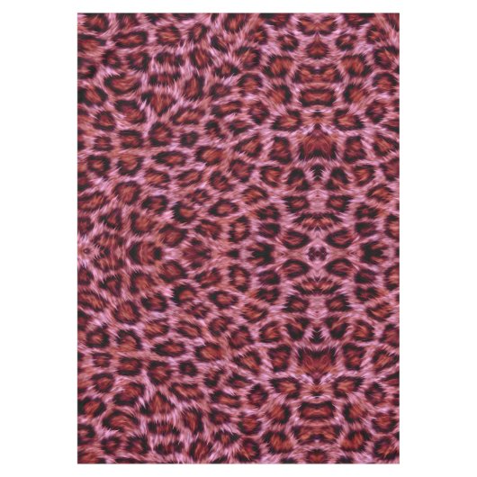 rozeachtige cheetah print tafelkleed (Voorkant)