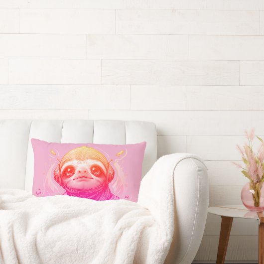 Rozeachtige Gleams, Cool Streams 33 x 53 Katoen Kussen (Bank)