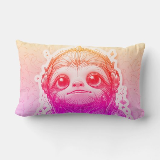 Rozeachtige Gleams, Cool Streams 33 x 53 Katoen Kussen (Achterkant)