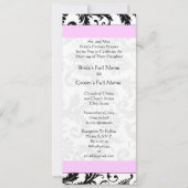 Rozeachtige Lavendel Damask Swirls bruiloft uitnod Kaart (Voorkant)