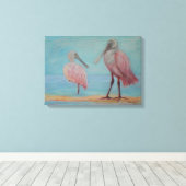 ROZEATE LEPELS IN FLORIDA Canvas Print (Insitu (Houten vloer))