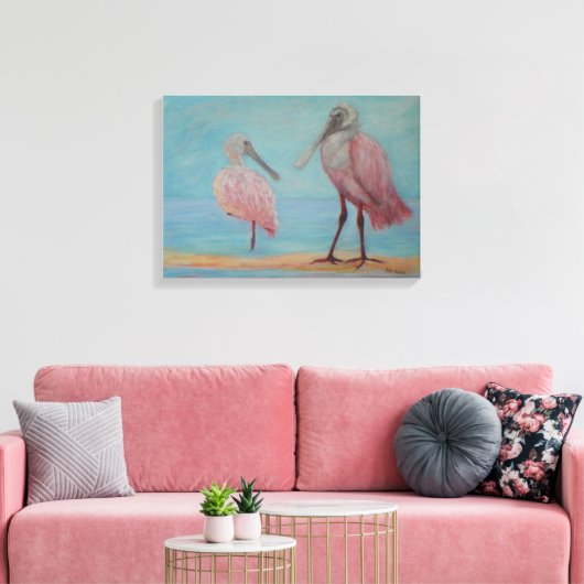 ROZEATE LEPELS IN FLORIDA Canvas Print (Insitu (Woonkamer))