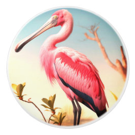 Rozeate Spoonbill Keramische Deurtrek Knop
