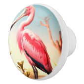 Rozeate Spoonbill Keramische Deurtrek Knop (Rechts)