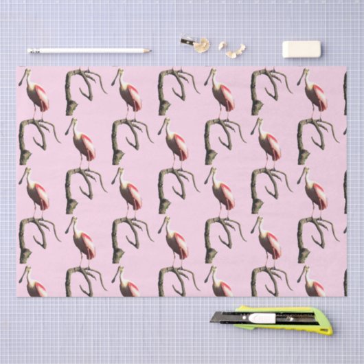 Rozeate Spoonbill Tissue Paper Tissuepapier (Craft)