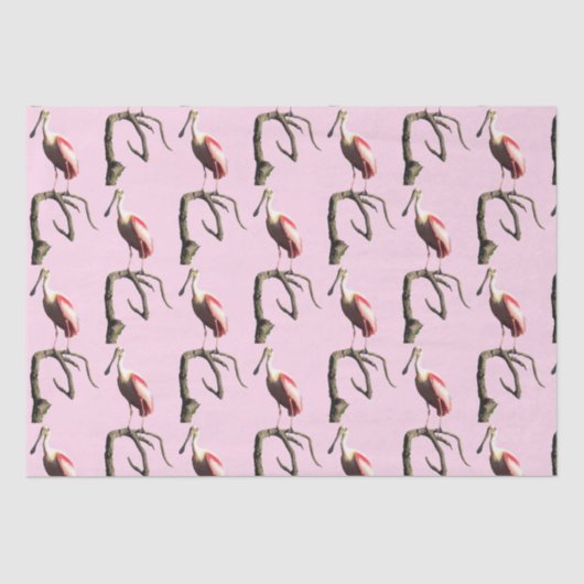 Rozeate Spoonbill Tissue Paper Tissuepapier (Voorkant)