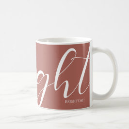 Rozebruine witte typografie Mok