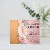 RozeGoud Metaalglitter Bloem Motief Folie Look Bru (Staand voorkant)