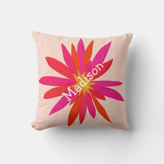 Rozekoraal Modern gestileerd bloemkussen Kussen (Voorkant)