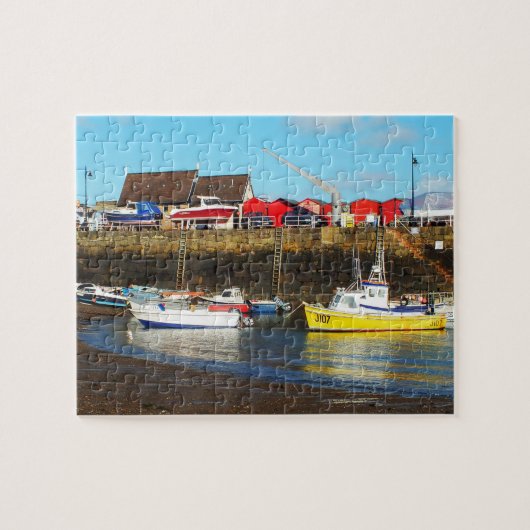 Rozel-haven bij laag getij, Jersey Legpuzzel (Horizontaal)