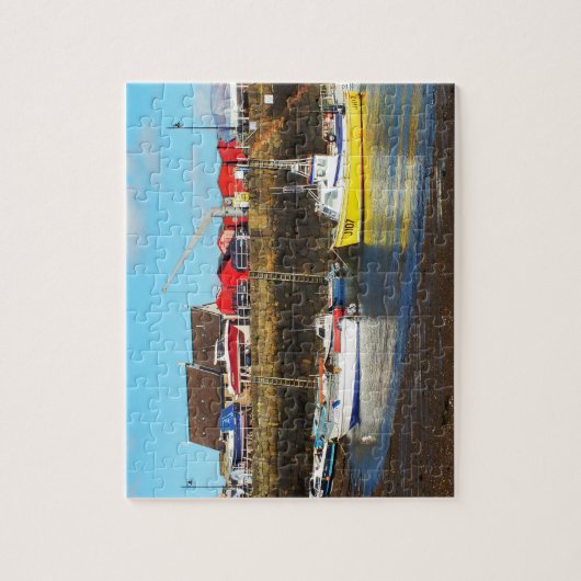 Rozel-haven bij laag getij, Jersey Legpuzzel (Verticaal)