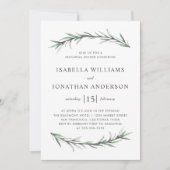 Rozemarijn Botanische Repetitie Diner Uitnodiging (Voorkant)